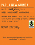 papua new guinea medium roast coffee label